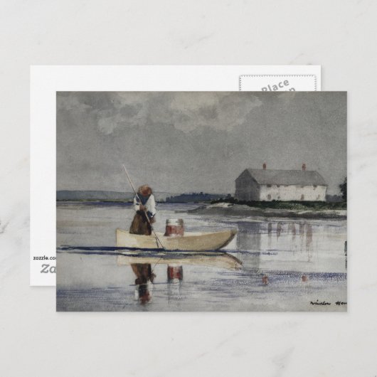 Carte Postale Winslow Homer - Diffusion des anguilles (Devant / Derrière)