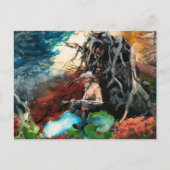 Carte Postale Winslow Homer peinture, feu de camp, Adirondacks, (Devant)