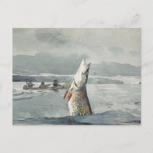 Carte Postale Winslow Homer - Pike, Lac St. John (Devant)