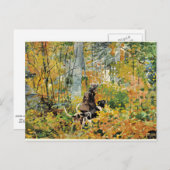 Carte Postale Winslow Homer - Sur le sentier, peinture d'art (Devant / Derrière)