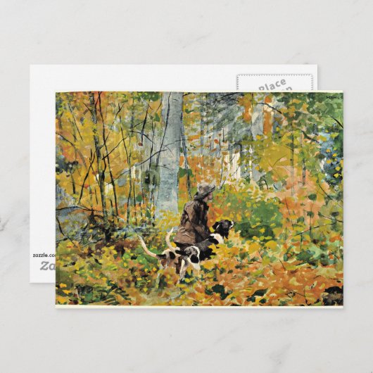 Carte Postale Winslow Homer - Sur le sentier, peinture d'art (Devant / Derrière)