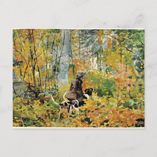 Carte Postale Winslow Homer - Sur le sentier, peinture d'art (Devant)