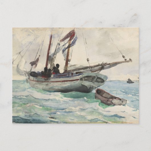 Carte Postale Winslow Homer - Trois-mâts - Nassau (Devant)