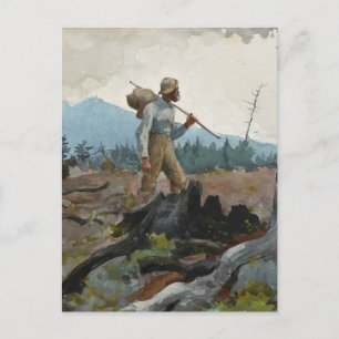 Carte Postale Winslow Homer Vintage Aquarelle Guide Bois
