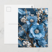 Carte Postale Winter Bouquet in Blue and White (Devant / Derrière)