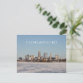 Carte Postale Winter Cleveland Skyline (Debout devant)