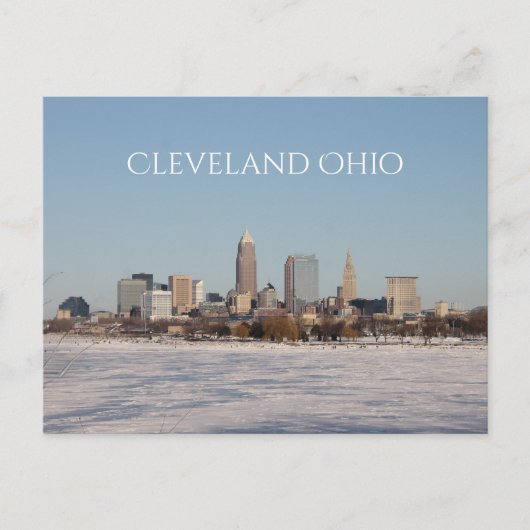 Carte Postale Winter Cleveland Skyline (Devant)