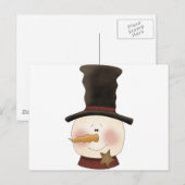 Carte Postale Winter Friends snowman (Devant / Derrière)