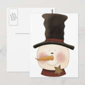 Carte Postale Winter Friends snowman (Devant / Derrière)