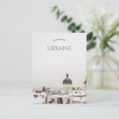 Carte Postale Winter in Lviv Ukraine Postcard (Debout devant)