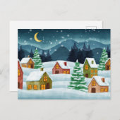 Carte Postale Winter in town (Devant / Derrière)