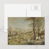 Carte Postale Winter Landscape with Bird Trap (Devant / Derrière)