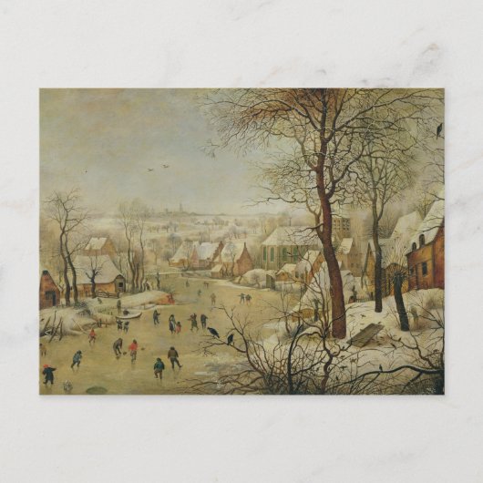 Carte Postale Winter Landscape with Bird Trap (Devant)