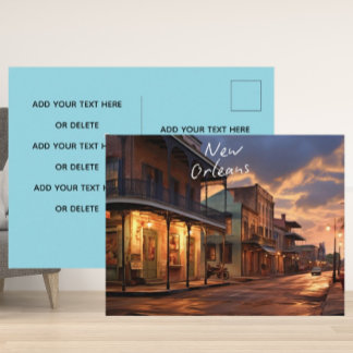 Carte postale "Winter Nights in New Orleans".
