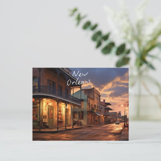 Carte postale "Winter Nights in New Orleans". (Debout devant)