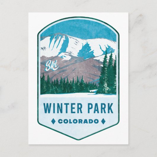 Carte Postale Winter Park Colorado Ski Badge (Devant)