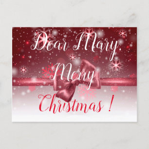Carte Postale Winter Red Votre nom