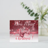 Carte Postale Winter Red Votre nom (Debout devant)