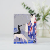 Carte Postale "Winter Scene" Art Déco par George Barbier (Debout devant)