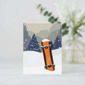 Carte postale Winter Snowboard (Debout devant)