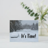 Carte Postale Winter Storage Snow Plowing Car Business Postcards (Debout devant)