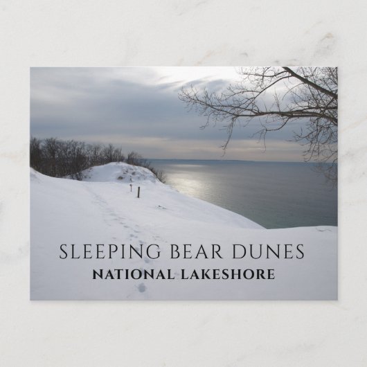 Carte Postale Winter Trail Lake Michigan, SLeeping Bear Dunes (Devant)