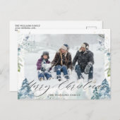 Carte Postale Winter Wonderland Alpine Joyeux Noël Photo (Devant / Derrière)