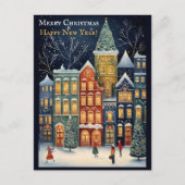 Carte Postale Winter Wonderland Cityscape Noël et Nouvel An (Devant)