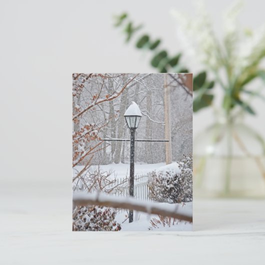 Carte Postale Winter Wonderland - Lampe Post (Debout devant)