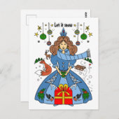 Carte Postale Winter Wonderland pour Noël (Devant / Derrière)