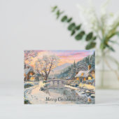 Carte Postale Winter Wonderland Riverside Cottages et Enchanted (Debout devant)