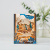 Carte Postale Winter Wonderland Salutation (Debout devant)