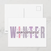 Carte Postale Winter Wonderland - Typographie Festive Art (Devant / Derrière)