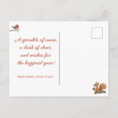 Carte Postale Winter Woodland Merry Christmas Forest Animals (Dos)