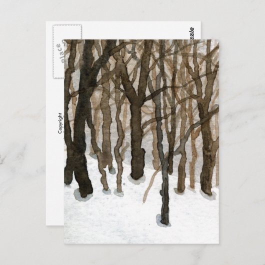 Carte postale "Winter Woods" (Devant / Derrière)
