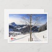 Carte Postale Winterland d'hiver - Suisse (Devant / Derrière)