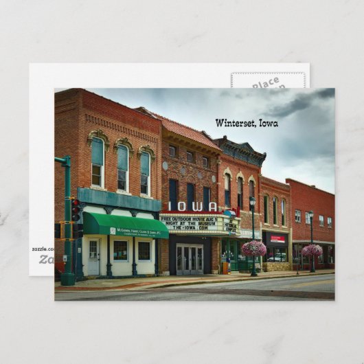 Carte Postale Winterset, Iowa (Devant / Derrière)