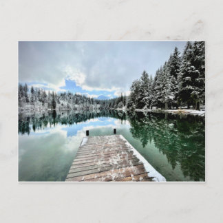 Carte Postale Wintertag am Crestasee in Flims Postkarte