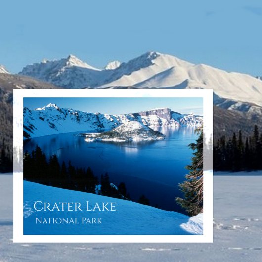 Carte Postale Winterview, Crater Lake National Park. Oregon