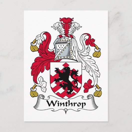 Carte Postale Winthrop Family Crest (Devant)