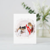 Carte Postale Wire Fox Terrier Hiver (Debout devant)