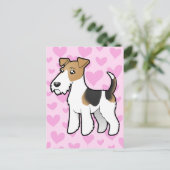 Carte Postale Wire Fox Terrier Love (Debout devant)
