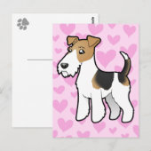 Carte Postale Wire Fox Terrier Love (Devant / Derrière)