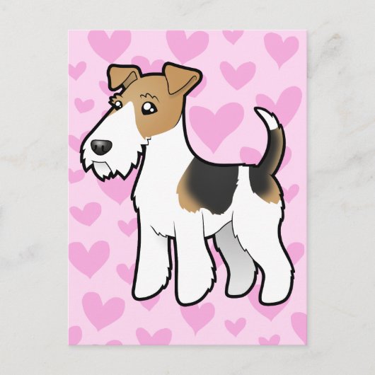 Carte Postale Wire Fox Terrier Love (Devant)