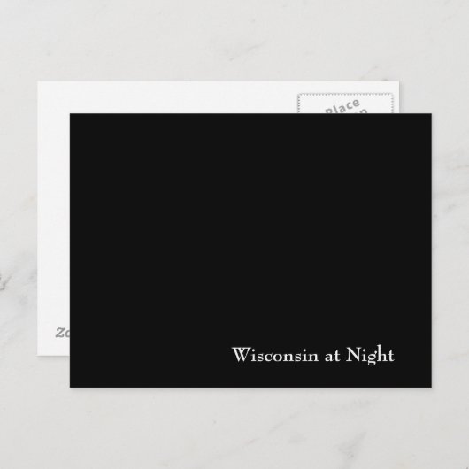 Carte Postale Wisconsin de nuit (Devant / Derrière)