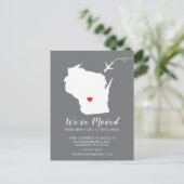 Carte postale WISCONSIN État de déménagement (Debout devant)