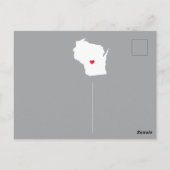 Carte postale WISCONSIN État de déménagement (Dos)