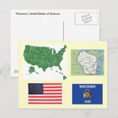Carte Postale Wisconsin, États-Unis (Devant / Derrière)