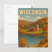 Carte postale Wisconsin Farms (Devant / Derrière)