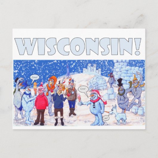 Carte Postale Wisconsin hiver (Devant)